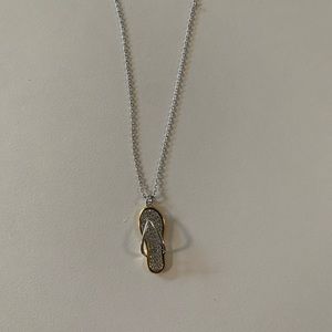Touchstone Crystal Flip Flop Necklace